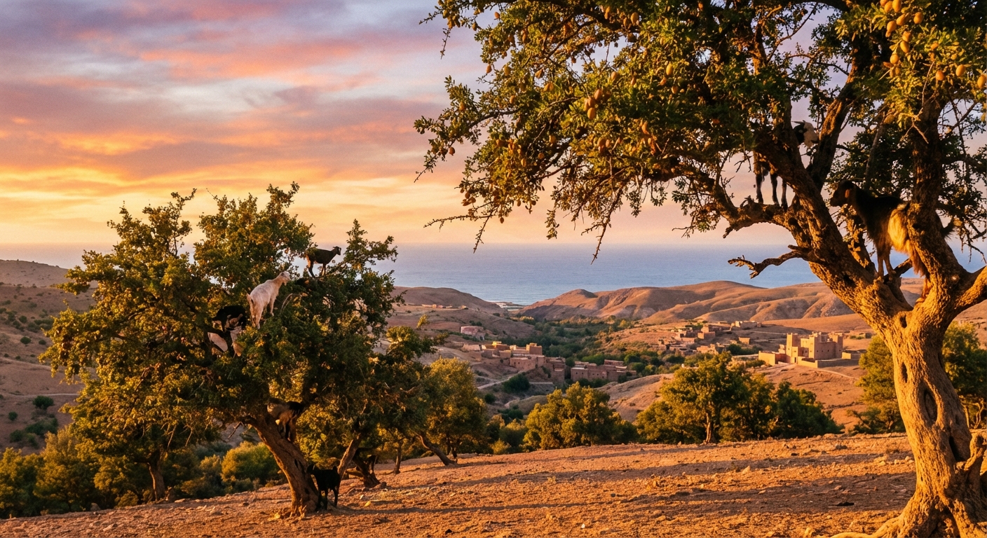 serene-argan-tree-forest-morocco-sunset