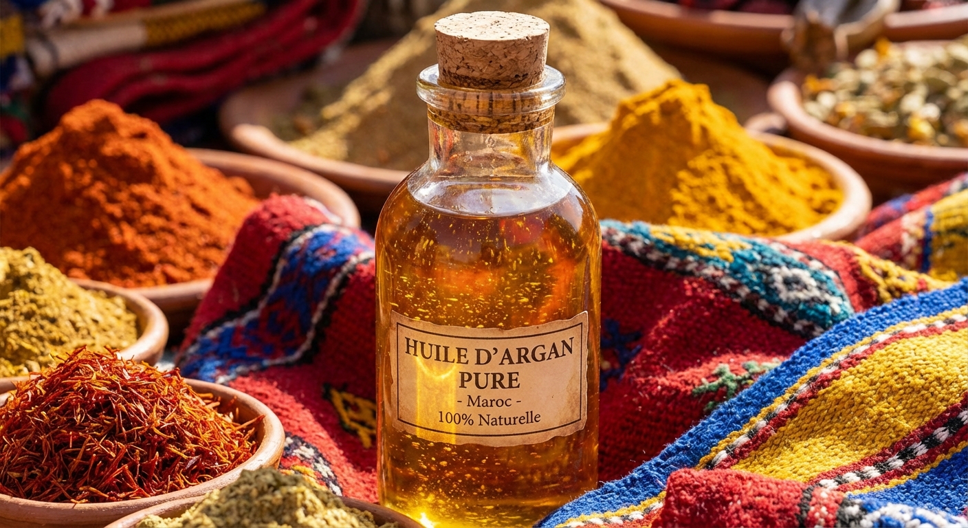 pure-argan-oil-moroccan-spices-textiles-closeup