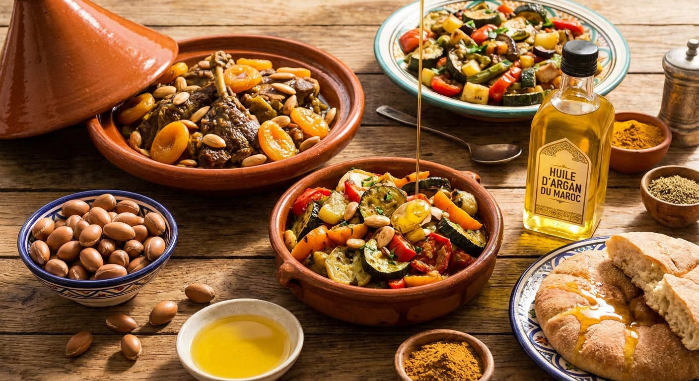 culinary-dishes-with-argan-oil-arrangement