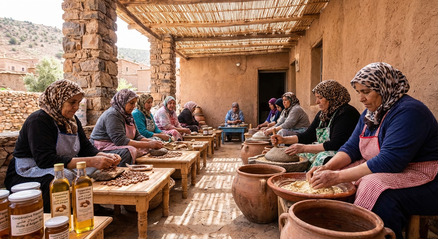 berber-cooperative-artisans-argan-oil-processing