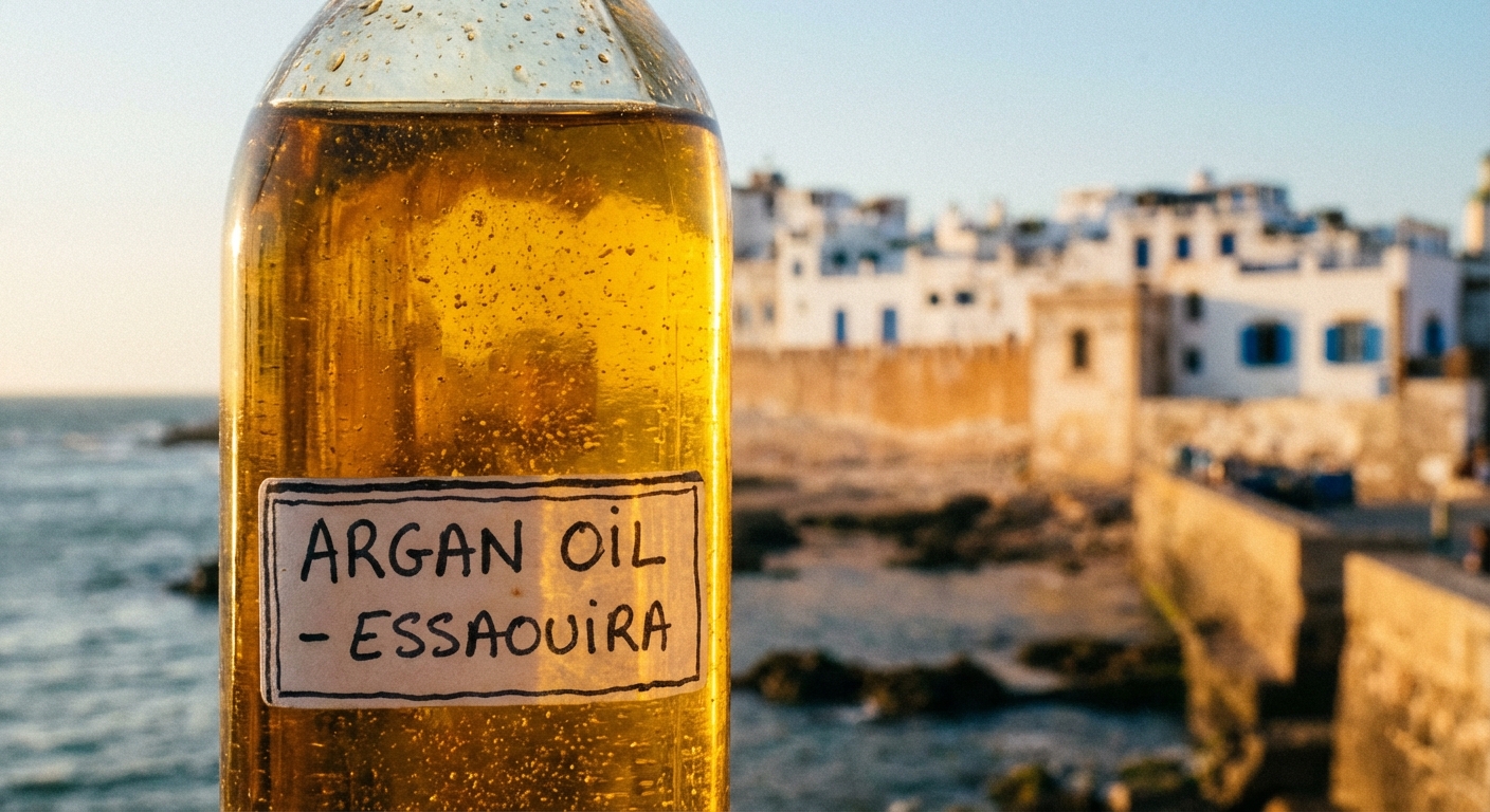 golden-argan-oil-essaouira-coastal-city-closeup