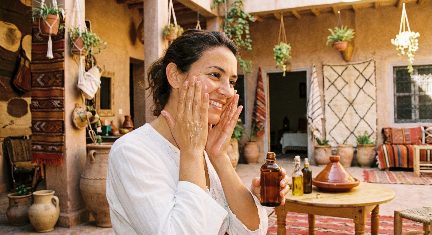skincare-routine-pure-argan-oil-morocco