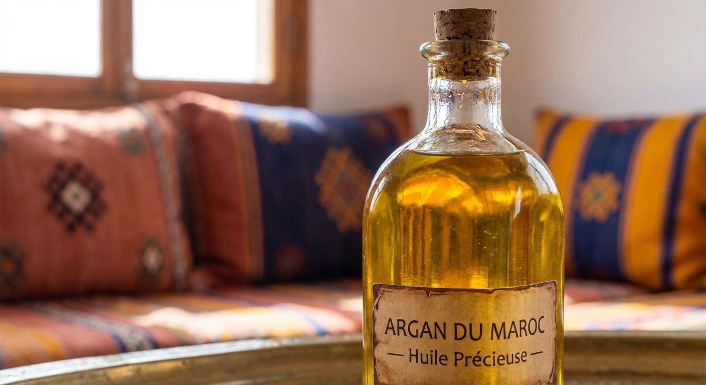 golden-argan-oil-moroccan-textiles-closeup