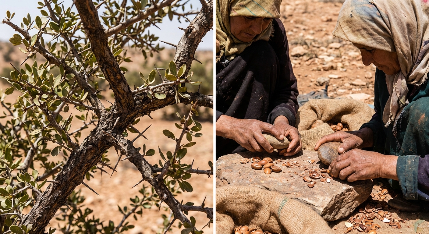 argan-tree-workers-nut-extraction-closeup