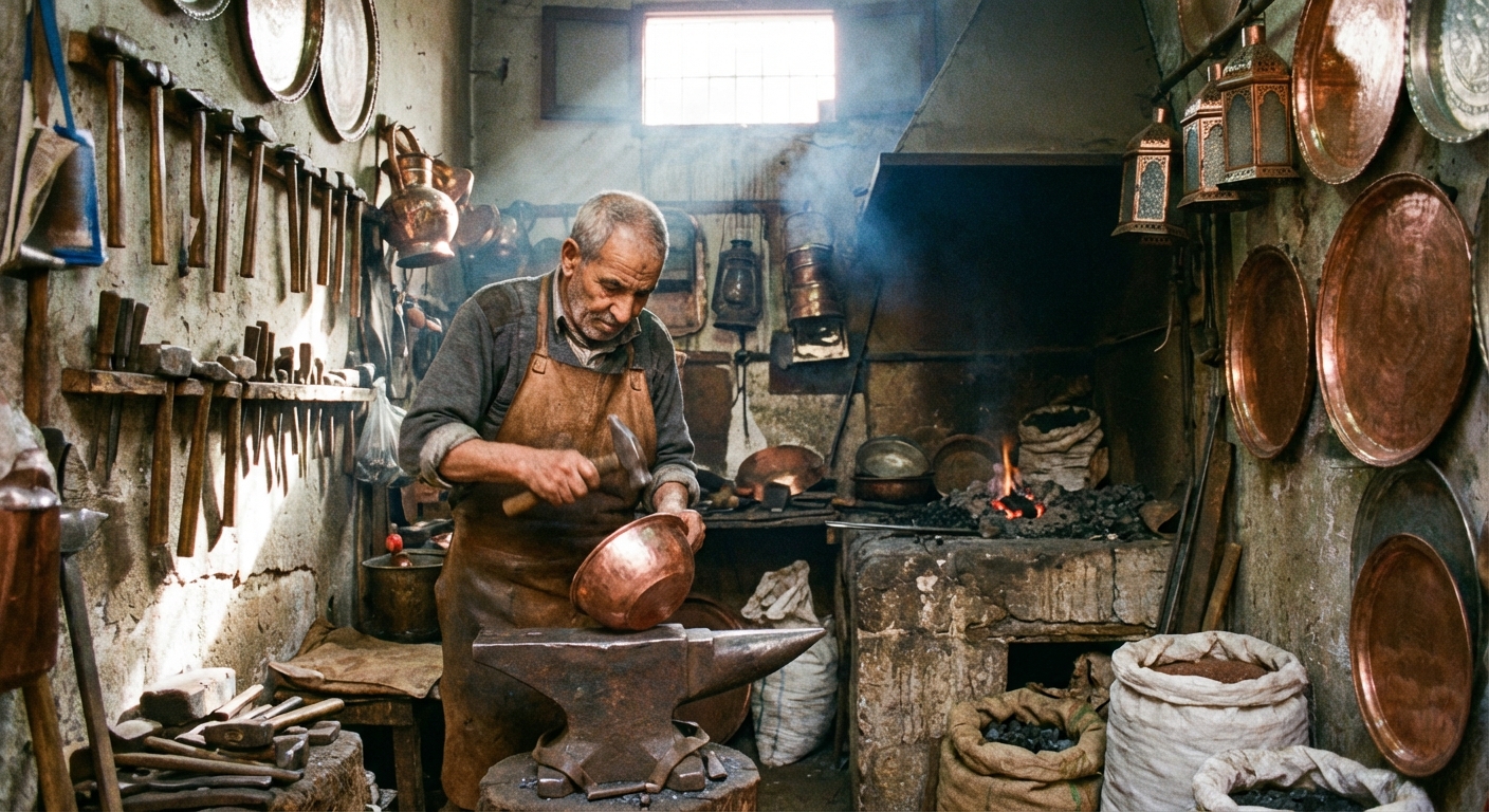 artisan-coppersmith-tetouan-metalwork-tools