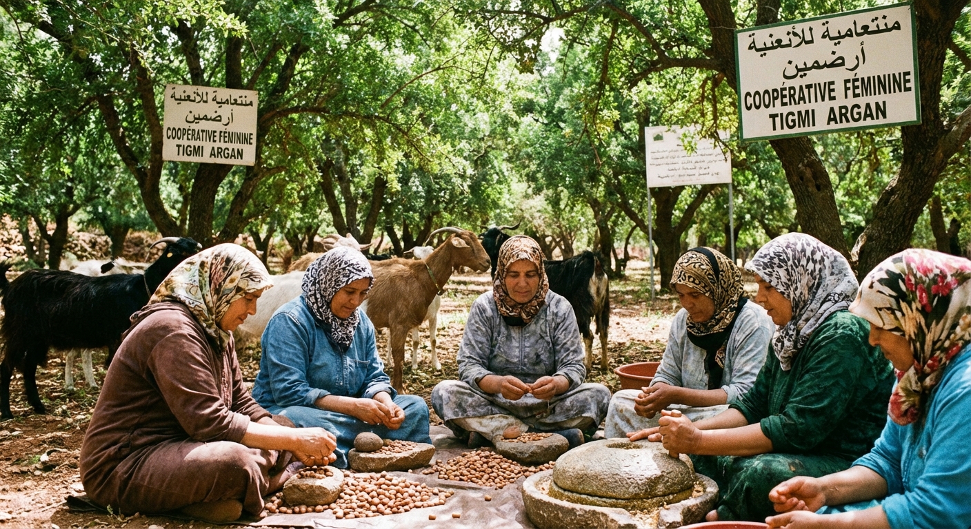 women-cooperative-argan-oil-extraction-green-trees