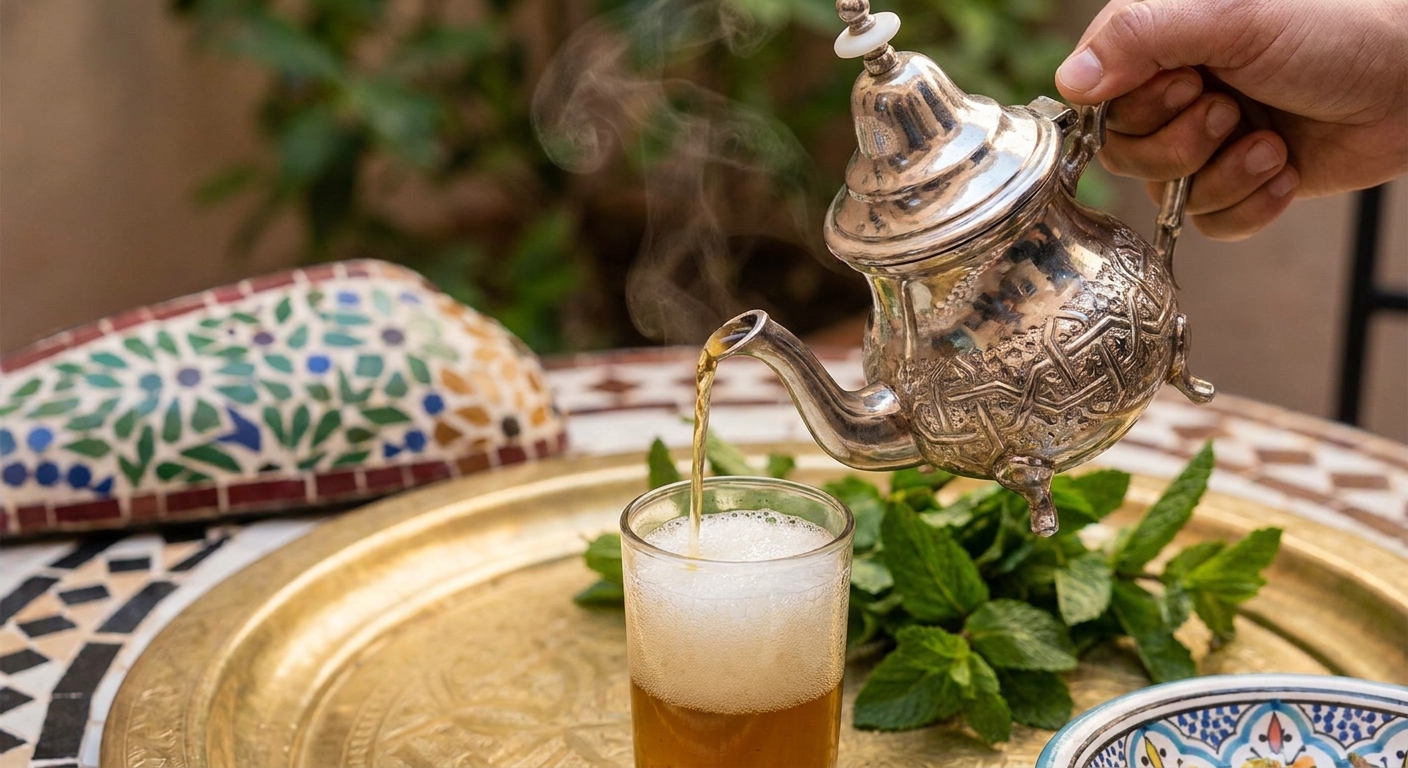 moroccan-mint-tea-pouring-closeup-foam