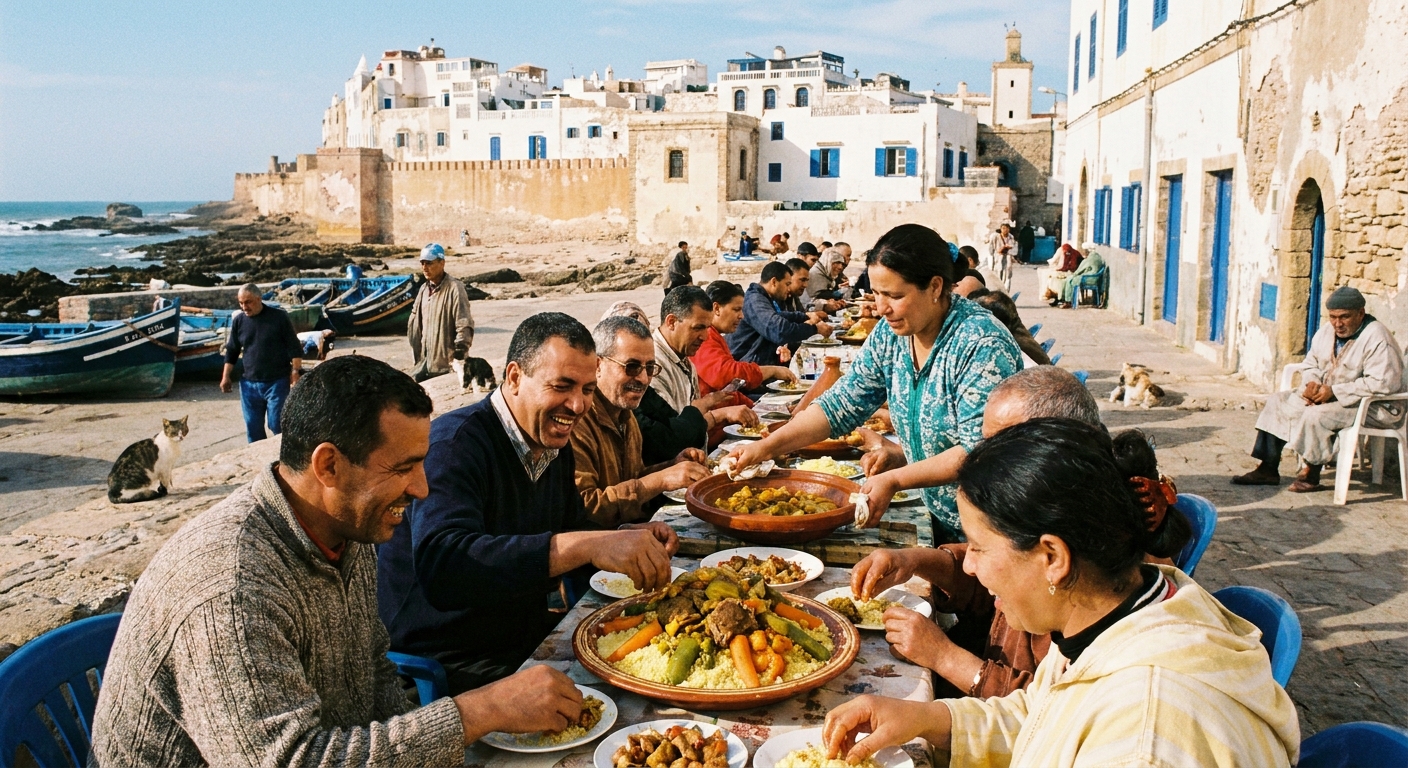 essaouira-buiten-dineren-couscous-locals-medina