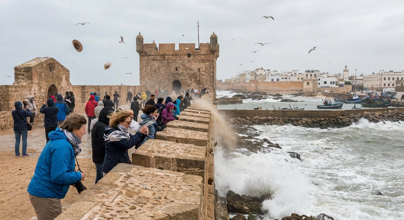 essaouira-vestingwerken-toeristen-wind-uitzicht