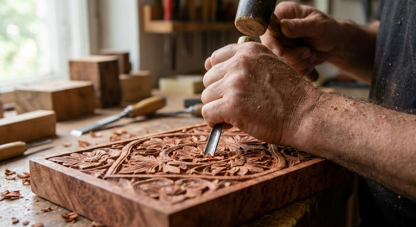 artisan-carving-thuya-wood-intricate-designs