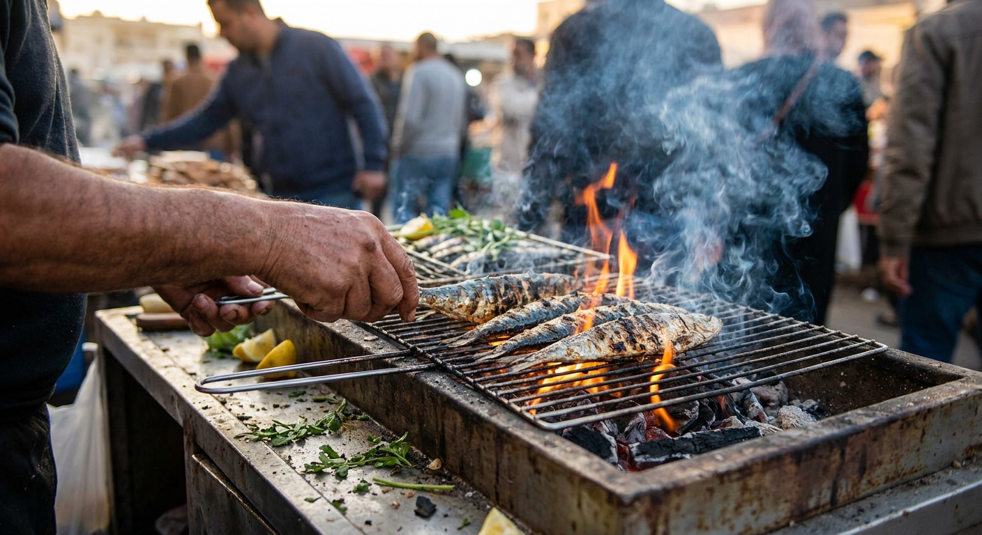 vendor-grilling-sardines-charcoal-seafood
