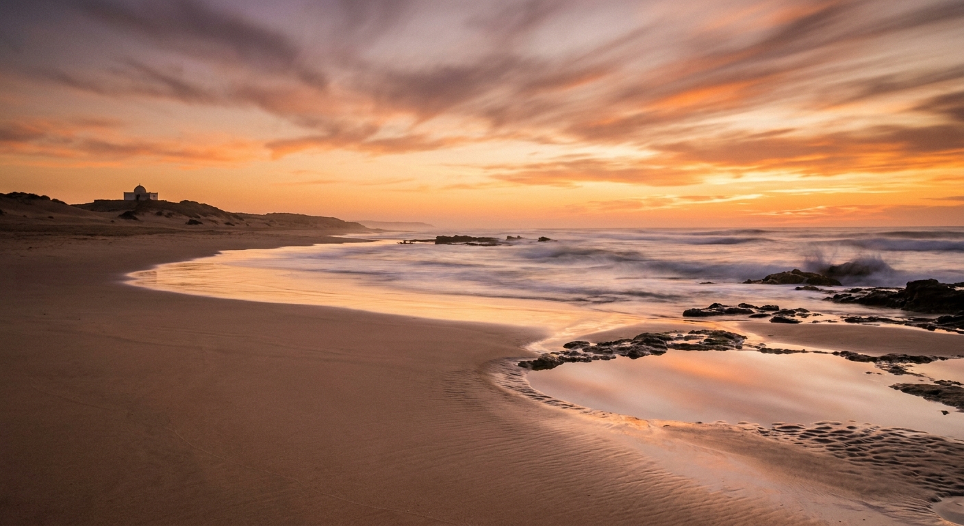 sidi-kaouki-beach-sunset-long-exposure-shot
