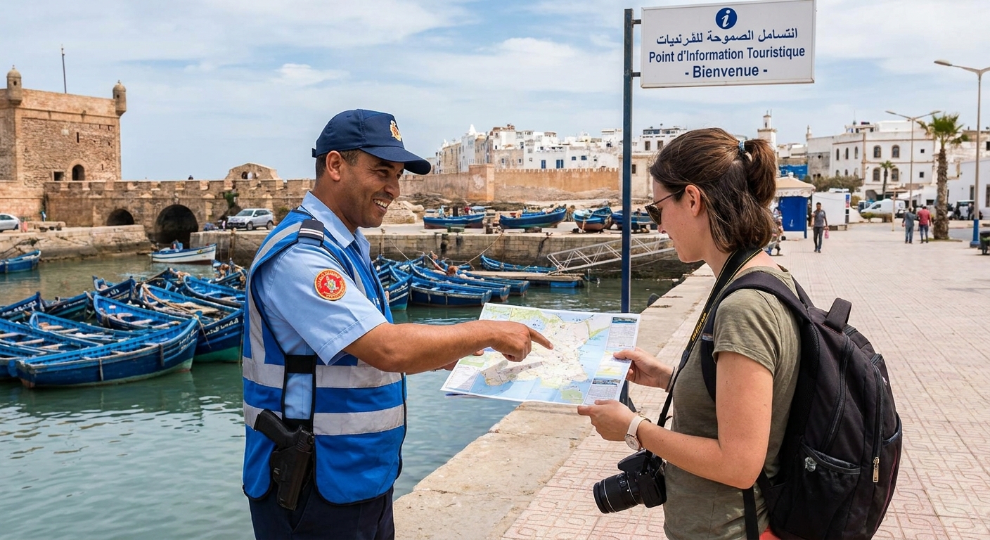 polizeibeamter-hilft-reisender-essaouira-sicherheit