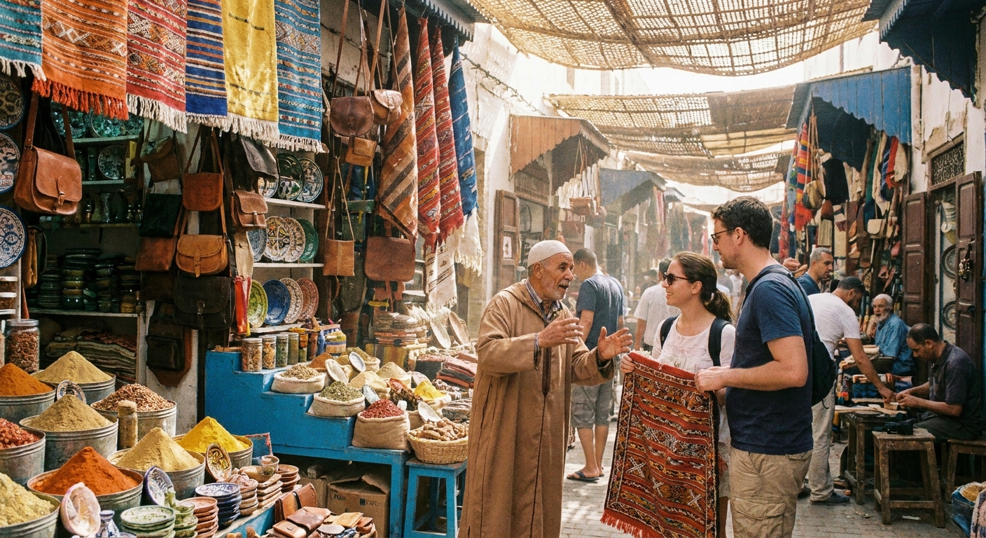 essaouira-souks-bens-coloridos-artesãos-turistas