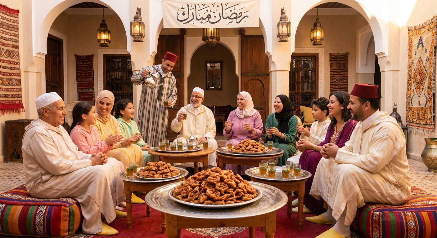family-gathering-ramadan-chebakia-mint-tea