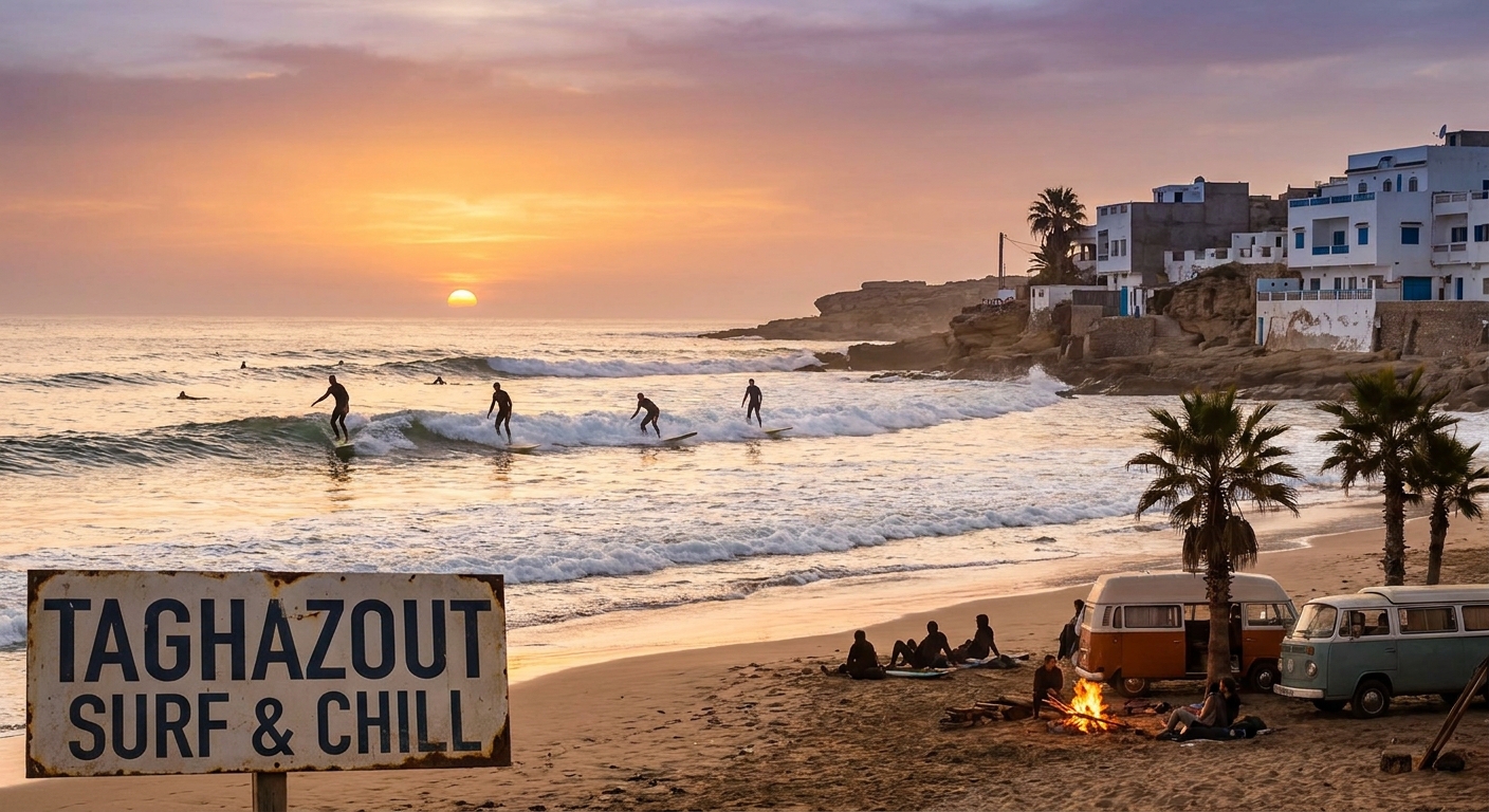 surfers-taghazout-beach-sunset-surf-culture