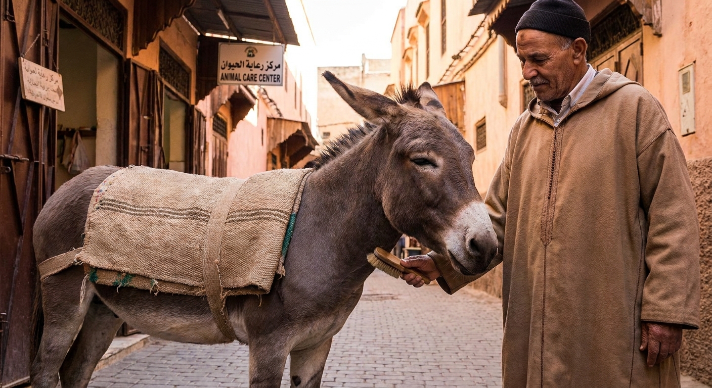 healthy-donkey-pampered-caregiver-medina