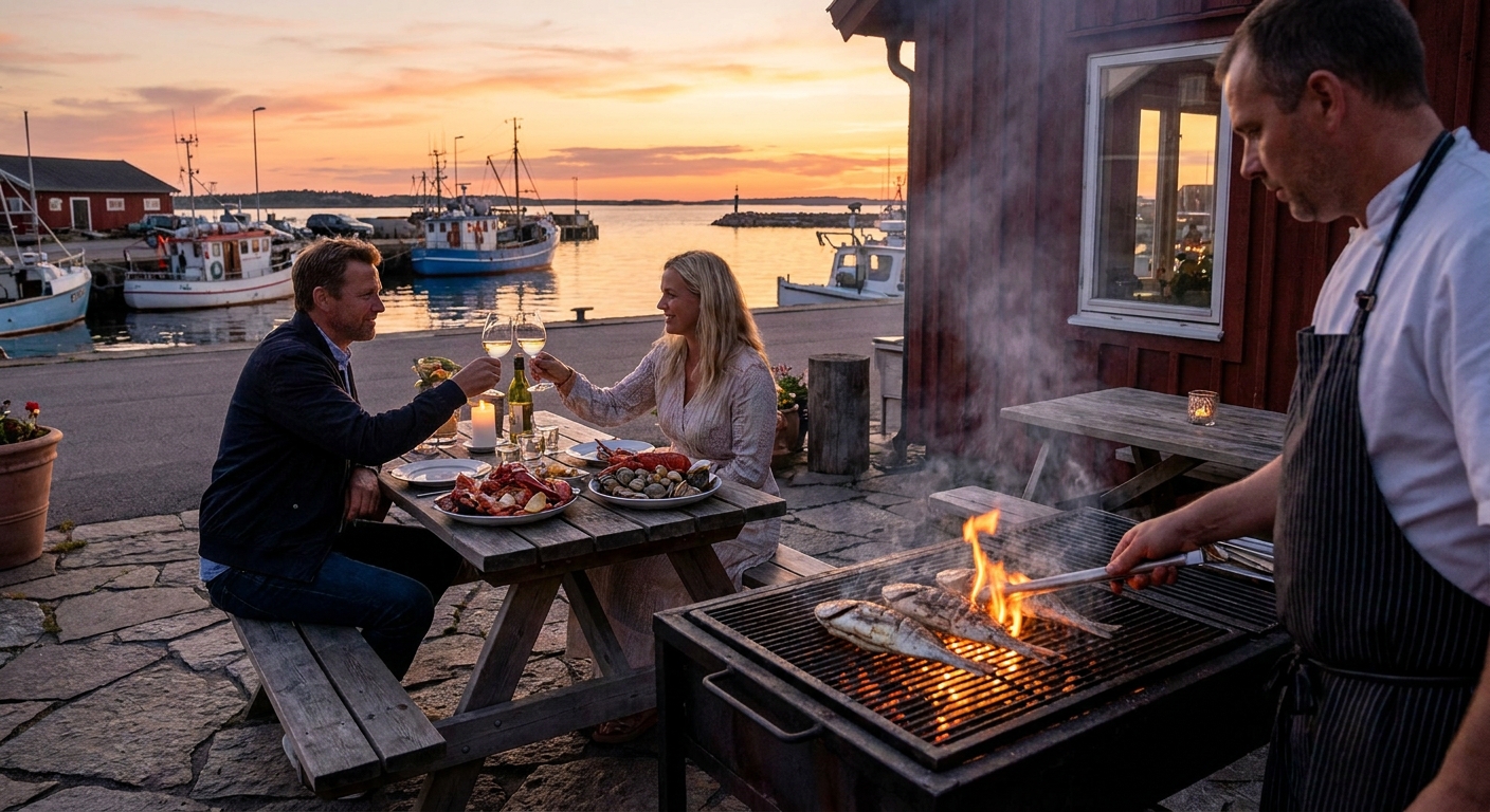 candlelit-seafood-dinner-harbor-sunset